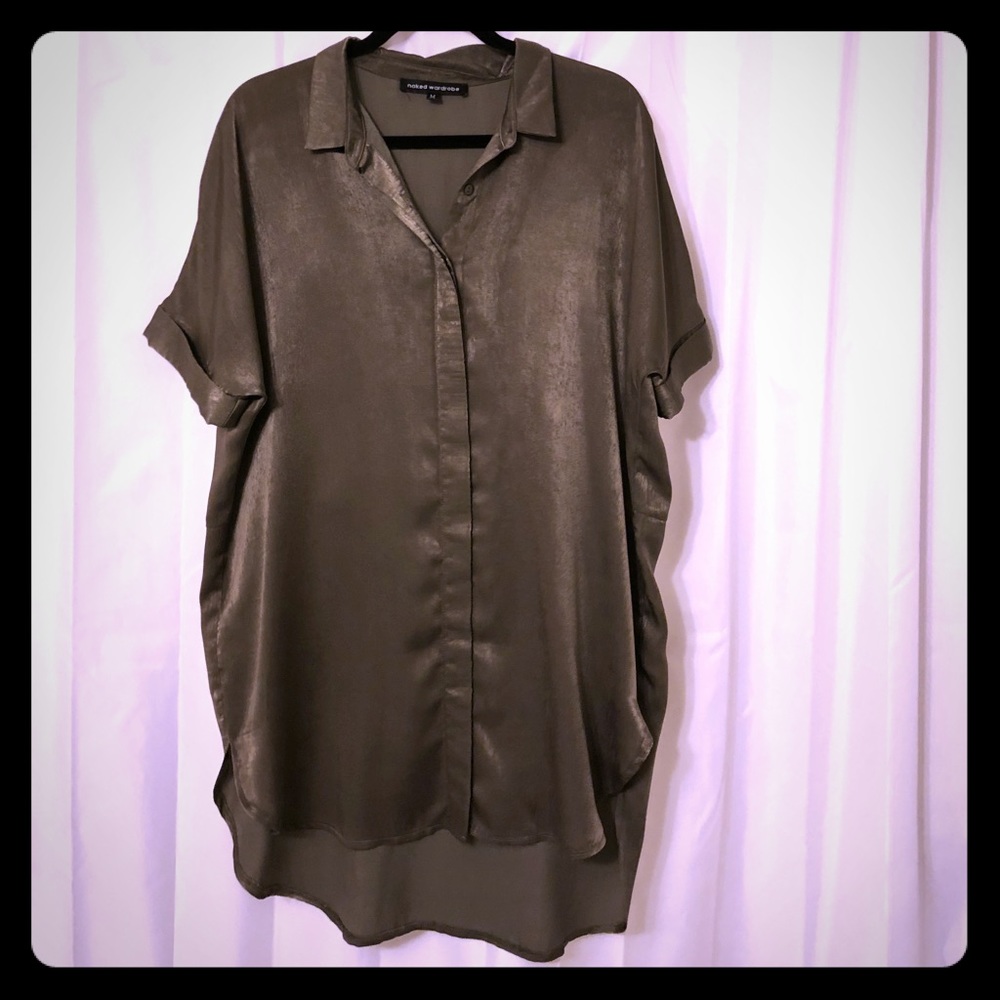 Velvety Green oversized Tee Shirt Dress